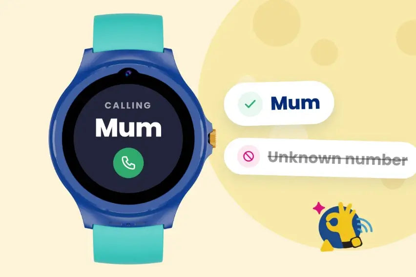 A call from “Mum” on the display, next to an unknown number crossed out.