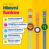Dětské volací GPS hodinky KLOKI Moon - Modré