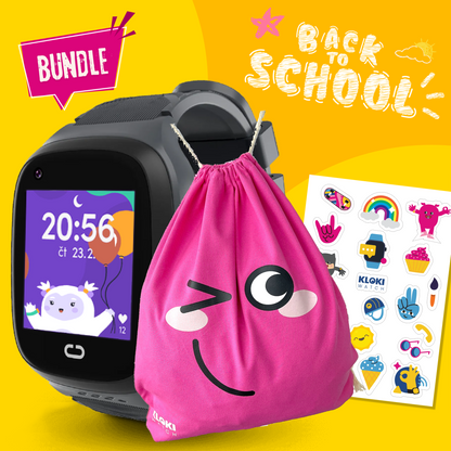 Back to School Bundle: KLOKI Kids' Calling GPS Watch - Black