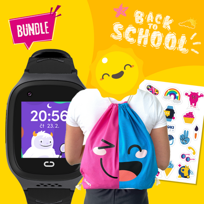 Back to School Bundle: KLOKI Kids' Calling GPS Watch - Black