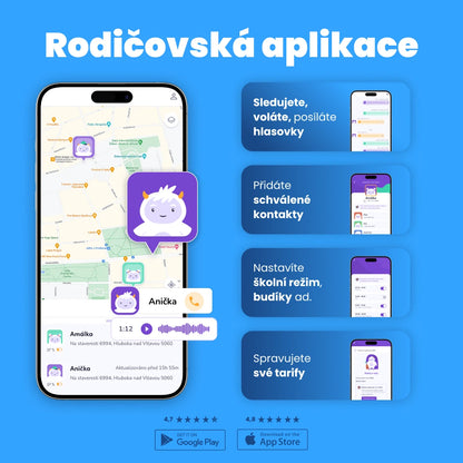 Dětské volací GPS hodinky KLOKI Star - Černé + Dárek