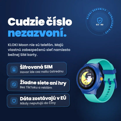 Detské volacie GPS hodinky KLOKI Moon - Ružové