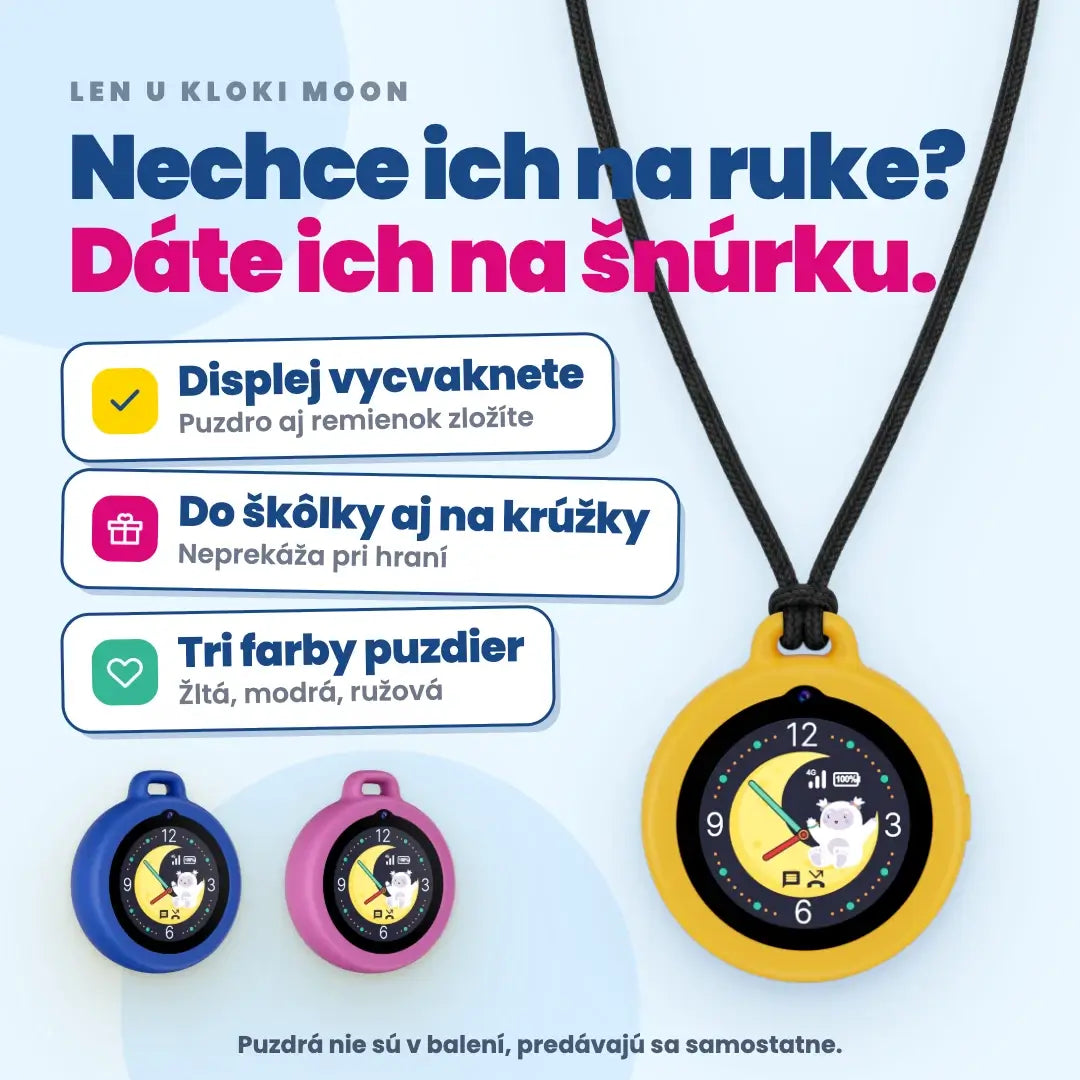 Detské volacie GPS hodinky KLOKI Moon - Ružové