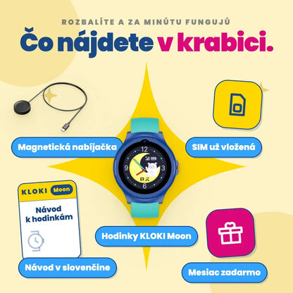 Detské volacie GPS hodinky KLOKI Moon - Ružové