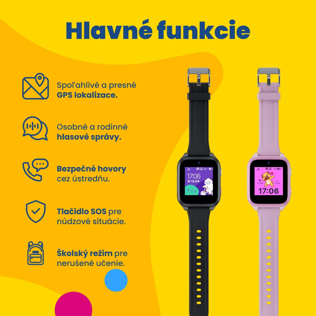 Detské volacie GPS hodinky KLOKI Star - Čierne