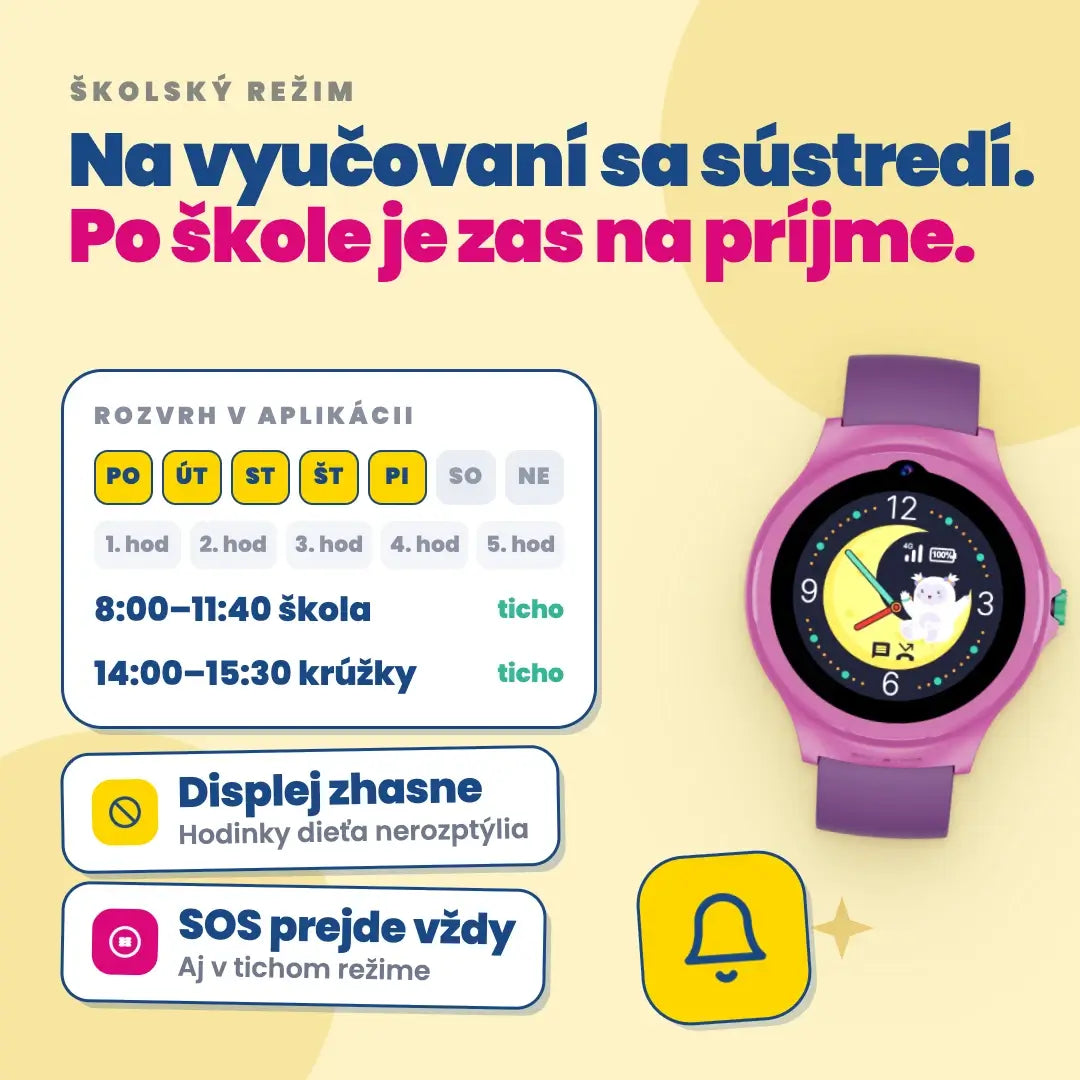 Detské volacie GPS hodinky KLOKI Moon - Ružové