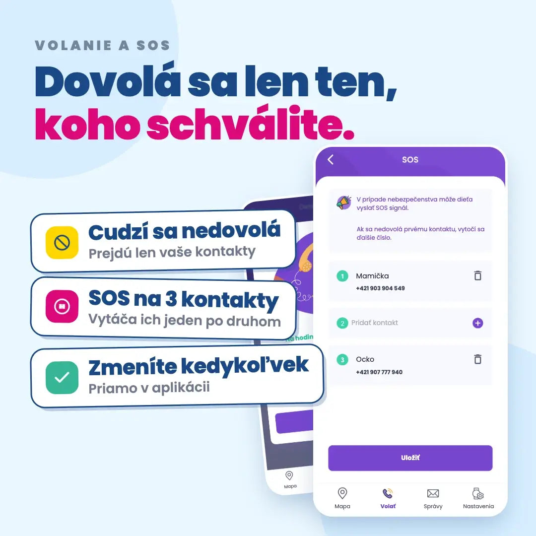 Detské volacie GPS hodinky KLOKI Moon - Ružové