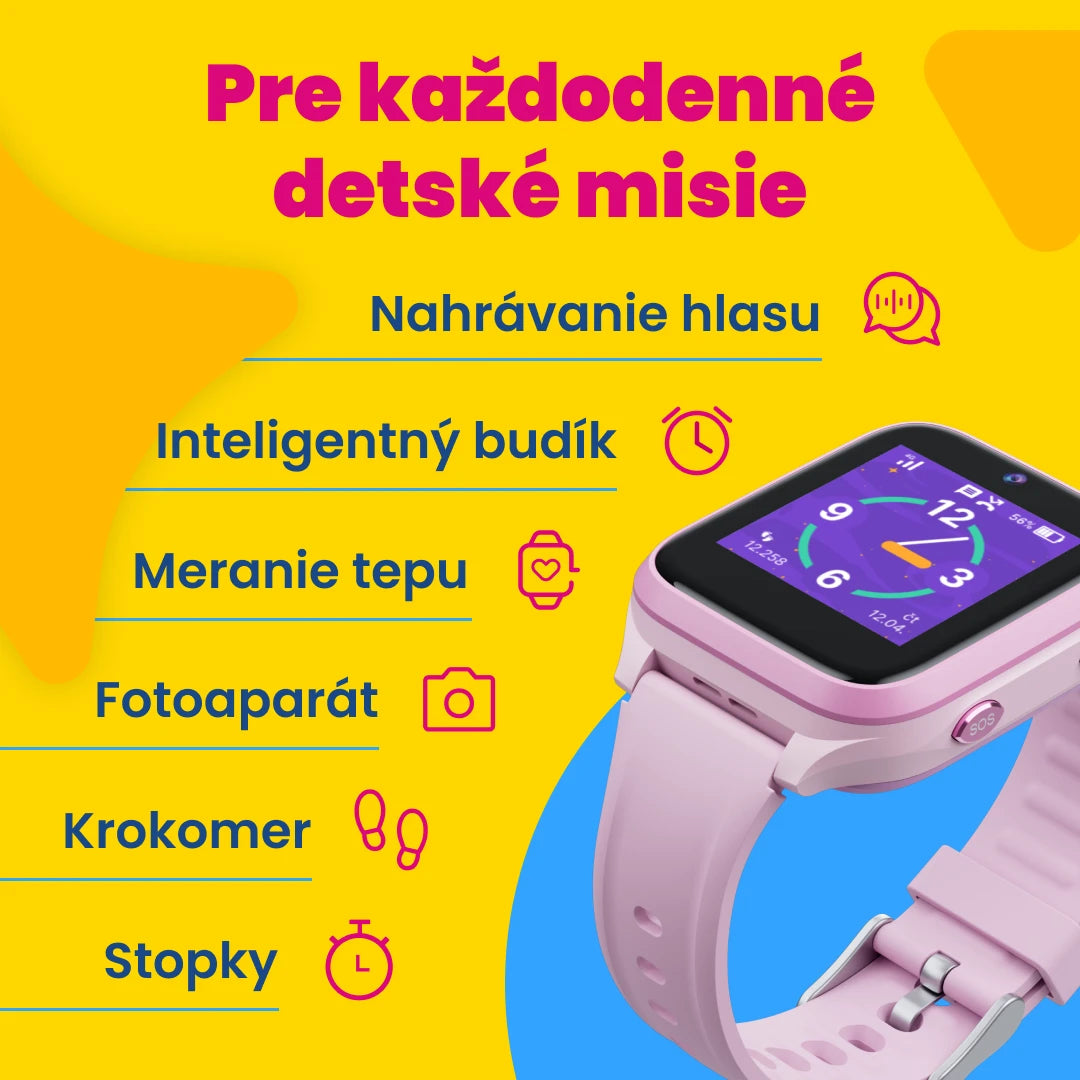 Detské volacie GPS hodinky KLOKI Star - Čierne