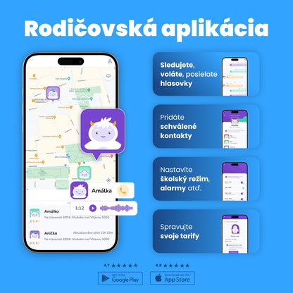 Detské volacie GPS hodinky KLOKI Star - Čierne