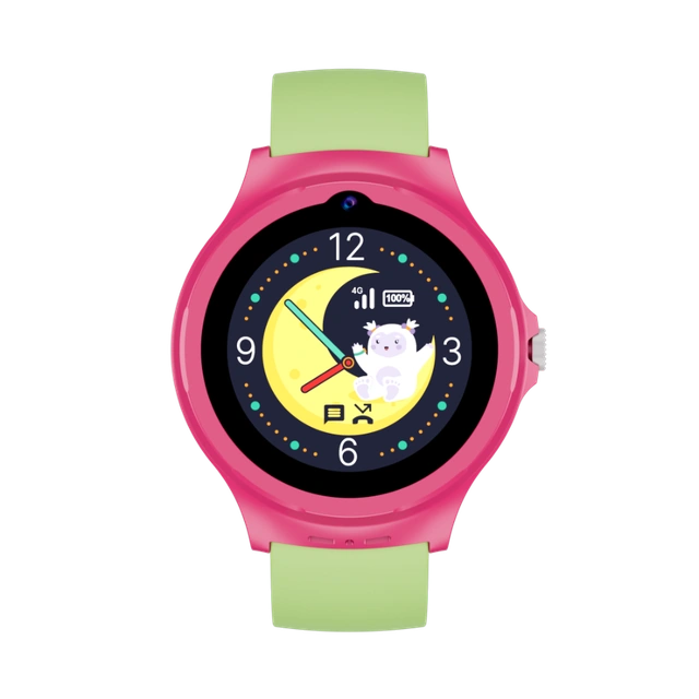 Spare green and pink strap with a frame